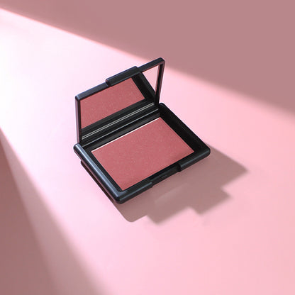 Muted matte monochromatic blush