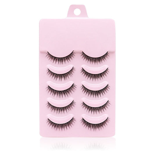 Natural Short Cross False Eyelashes Handmade Fake