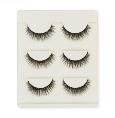 false eyelashes mink hair lashes Slim curly raised fake