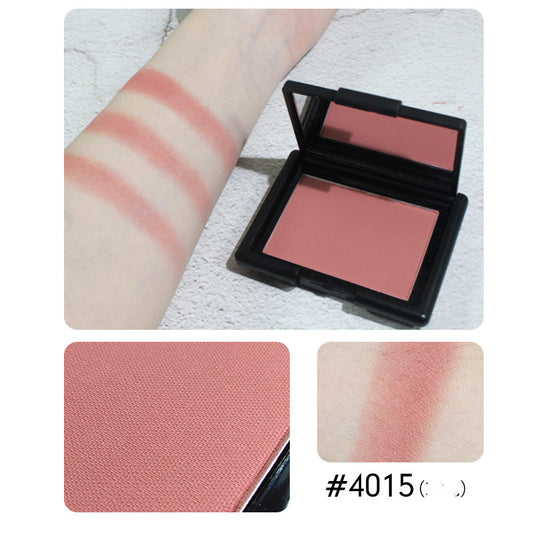 Muted matte monochromatic blush