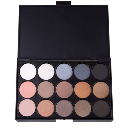 15 color earth color eyeshadow smoky eyeshadow