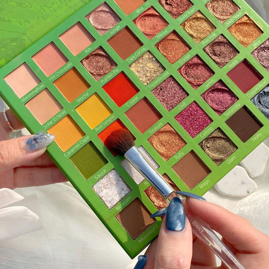 Complete View of 30-Color Eyeshadow Palette